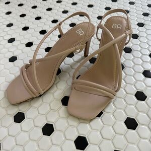 Nude BP Strappy Heels 🤍